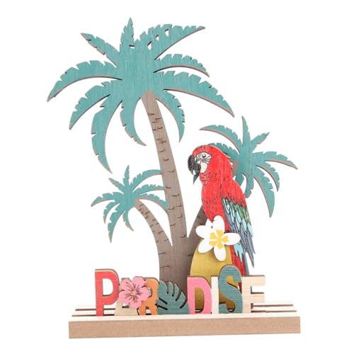 Toyvian Plante Tropicale Décorative en Bois Rouge Parrot, Accessoire D’Ornement Adorable pour Chambre D’garçon et Filles, Décoration Intérieure Maison,...