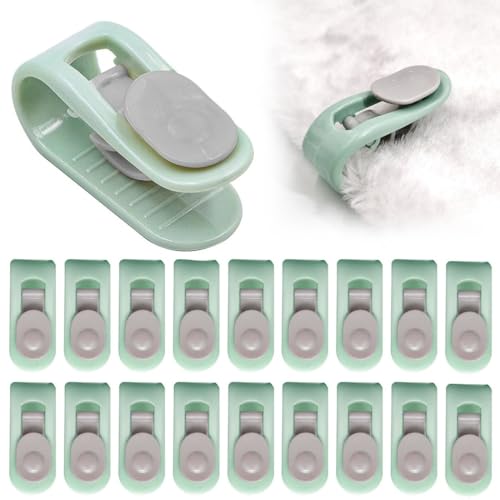 Clips para Sujetar Nordico, 20 Piezas Sujeta Edredones Nordicos Clip, Clips para Edredones y Fundas Nórdicas, Soportes sin Aguja para Edredones, Soportes para Sábanas Antideslizantes