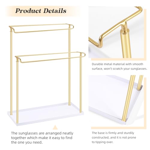 Présentoir à lunettes de soleil avec plateau de rangement pour bureau - 3