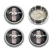 Minigo FM66 Set 2005-2014 Mustang Running Horse and Tri-Bar Pony Wheel Hub Center Caps For Ford Mustang 5W1J-1A096-BA