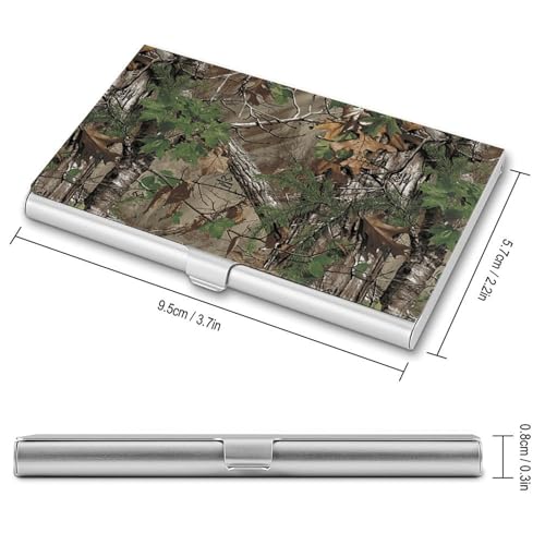 Camouflage Trees Business Card Holder Slim Credit Case Pocket Name Case Wallet for Men Women2