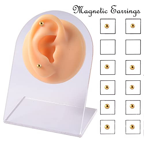 12pcs Stainless Steel Crystal Fake Ear Stud Earrings Nose Lip Ring Clip on Cubic Zirconia Tragus for Women Men Multicolor Non Piercing Jewelry Set2