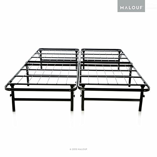 STRUCTURES Foldable Bed Base - Platform Bed Frame and Box Spring in One - Strong and Sturdy Support - Quiet Noise Free - Quick, Easy Setup - Cal King
