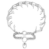 Aiyidi Dog Prong Collar Stainless Steel Metal Chain Dog Pinch Collars Training Collar for Large Medi