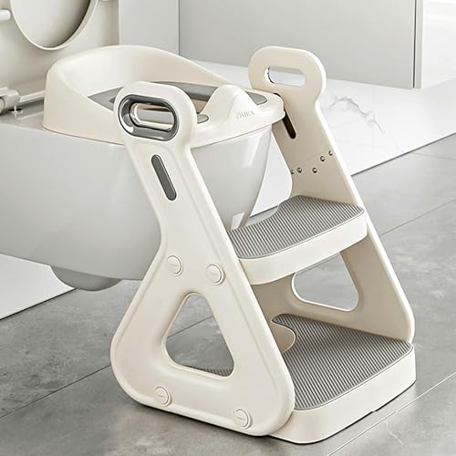 Omea 2-in-1 Potty Training Toilet Seat With Toddler Step Stool, Adjustable Height Toddler Toilet Seat, Stable and Safe Potty Training, Comfortable Soft Cushioned Seat, Splash Guard, For Boys and Girls