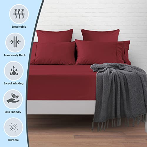 Pizuna Luxurious Cotton EU Single Fitted Sheet Rio Red - Image 2