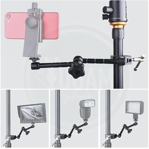 Image of PHOTOMAX Magic Articulating Adjustable Arm with 1 /4 inch Tripod Screw for DSLR Camera, LCD Monitor, LED Lights, Flash Light, Microphone (11 inch Articulating Arm with Holder)
