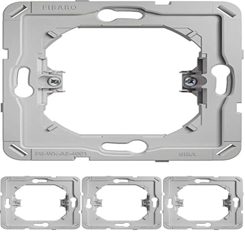 FIBARO Mounting Frame Gira/Adapter für die Montage von Walli Module auf Gira 55 Fassaden, FG-Wx-AS-4001 (Packung mit 4)