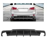 JMTAAT Rear Bumper Lip Compatible with 2006-2013 Lexus IS250 IS350 4 Door Sedan Rear Lower Bumper Lip Splitter Valance Bumper Spoiler Unpainted Black Plastic