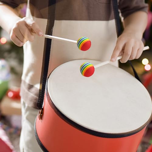 Baquetas rítmicas para niños, de plástico portátil con forma de piruleta, para timbales y principiantes, ideal para conciertos, fiestas y práctica de batería miniatura 2
