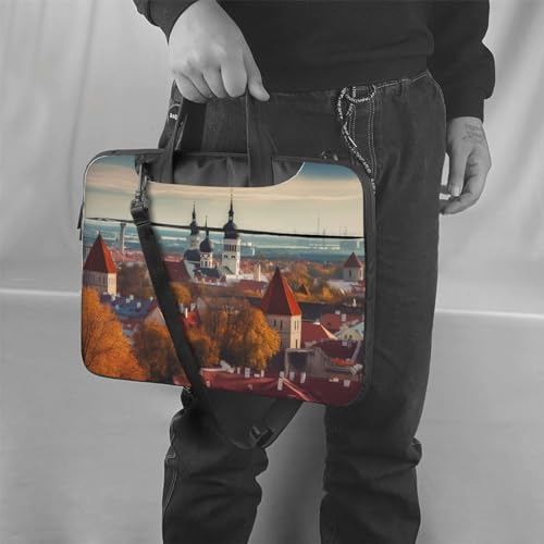 Bolsa para Laptop KHiry Estilo Messenger Negra miniatura 6