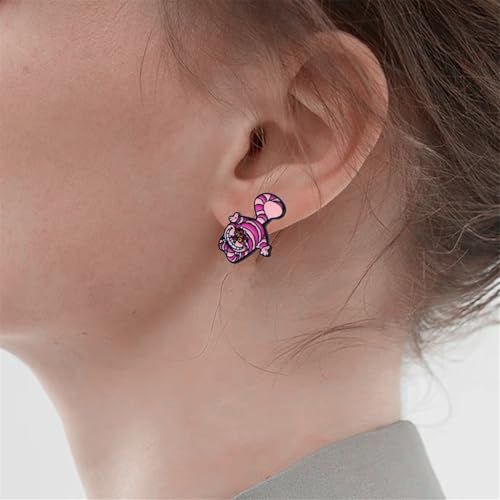 TV Show Cartoon Cat Earrings Stud, Metal Moive Ear Stud for Women and Men3