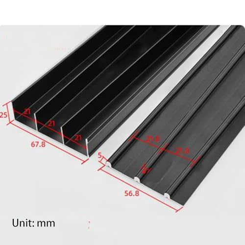 Kit de rieles para puertas corredizas de vidrio de 110cm; guías de tres carriles para armario 3