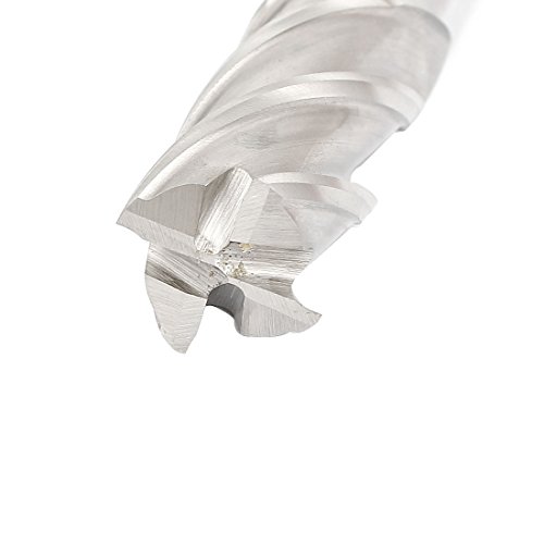Image of uxcell 20mmx20mmx38mmx104mm Machining Cutting Tool Helical Groove 4 Flute Straight Shank Milling Cutter End Mill