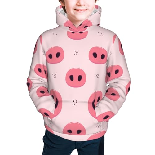Pig Noses Kid Hoodies Boys Sweatshirts Girls Pullover with Pocket3