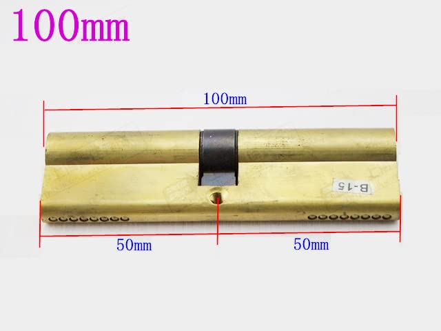 Cilindri per serrature. 1 pz Cilindro for porta in ottone Cilindro a 7 chiavi Antifurto Serratura in ottone Camera da letto Bagno Serrature interne Serratura a cilindro for porta in legno)(100mm)