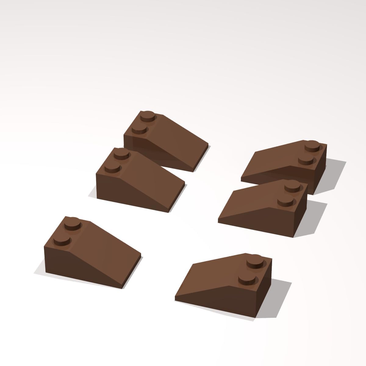 Classic Building Slope Bulk, Slope 33 3x2 100 Piece, Compatible with Lego Parts and Pieces:(Color:Brown)