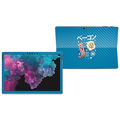 Image of MightySkins Carbon Fiber Skin for Microsoft Surface Pro 6 - Breakfast Kawaii | Protective, Durable Textured Carbon Fiber Finish | Easy to Apply, Remove, and Change Styles | Made in The USA