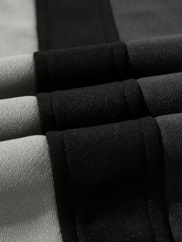 ZAFUL Mens Casual Joggers Sweatpants Drawstring Side Striped Color Block Wide Leg Tapered Loose Pants3