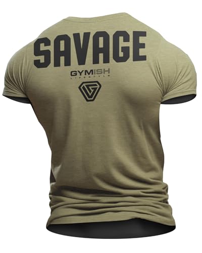 D R DETROIT REBELS Savage Back Workout Gym Deadlift Lifting T-Shirt for Men Motivational Shirt (XL, Savage Back Military Green)
