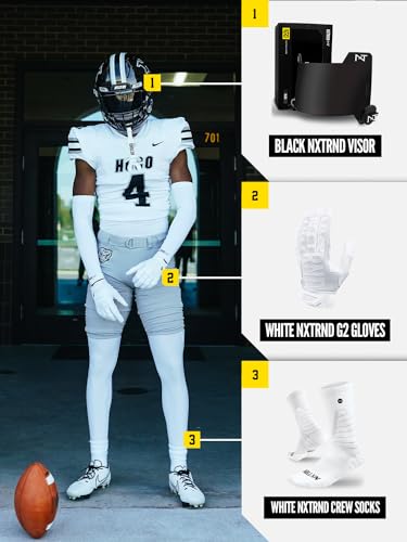 3 Pairs Nxtrnd Crew Socks for Men & Boys, Padded Basketball & Football Socks4