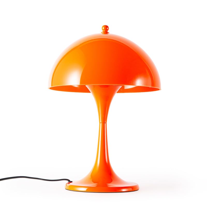 BARCELONA LED Lámpara de Mesa Diseño MART Moderna Pantalla Acrílica Translúcida, Luz Suave y Confortable, 3xG9, Lámpara de Mesa Minimalista para Salón, Dormitorio, Oficina y Mesa de Noche, Naranja