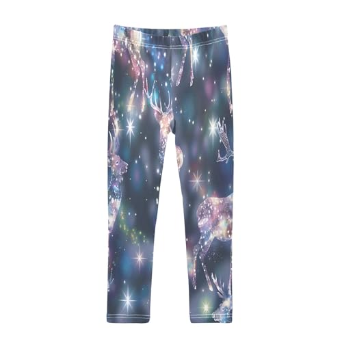 Toddler Girls Leggings Printed Yoga Pants Leggings Bright Elk for Kids