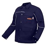 ARCCAPTAIN Welding Jacket, 11oz Flame Resistant (FR) Cotton Welding Jackets for Men and Women, Durable Welder Jackets With 4 Multi-purpose Pockets for Welder's Work, Cutting and Grinding