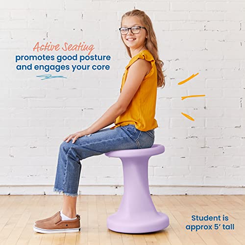 Image of ECR4Kids Twist Wobble Stool, 18in Seat Height, Active Seating, Light Purple