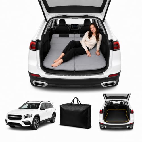 Image of Car Mattress for GLB 2020-2026, Upgraded Non-Inflatable Thickened Foam SUV Car Camping Mattress, Foldable Trunk Sleeping Pad Car Bed Mattress for Road Trips Camping Travel