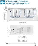 Station de rechargeur Wii Controller, 2 en 1 Double station de recharge pour Nintendo WII/WII U Contrôleurs avec deux 2800mAh Batterie rechargeable Pack blanc