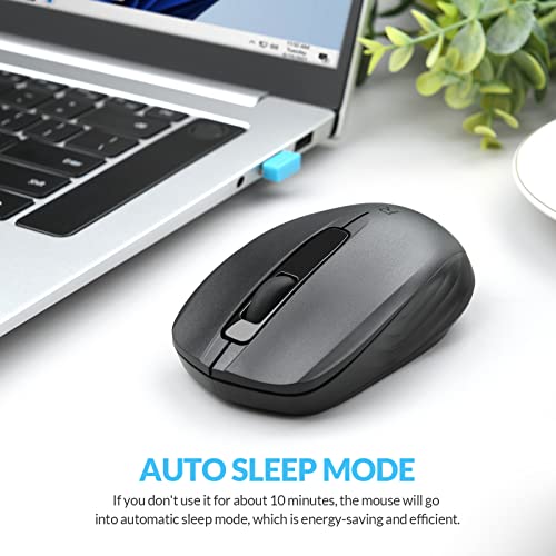 Rii Ratón inalámbrico para Laptop, Mouse óptico USB inalámbrico Mini Mouse óptico 2.4G 1000 dpi para computadora de PC con Nano Receptor para Escuela, niños, Oficina, hogar