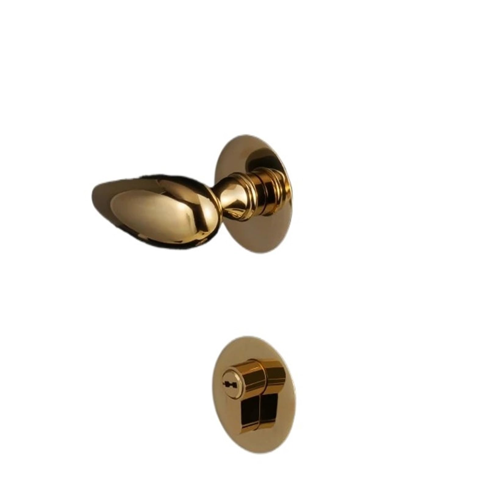 Brass door lock set with optional double wooden lever(Magnetic 7255 Lock)
