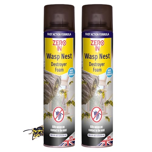 Zero In Wasp Nest Killer Foam Spray, 300ml, Pack of 2