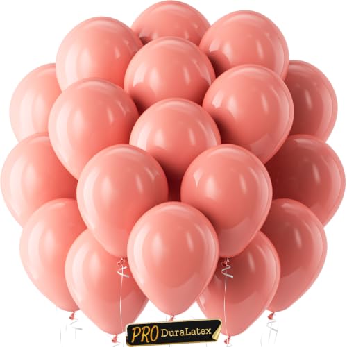 Image of Pro Duralatex Dusty Pink Extra-Thick Balloons 120 Pack 10 inch | Rose Pink Rose Pink Balloons for Birthday Wedding Anniversary Bridal Shower Gender Reveal Boho Theme Party Decoration