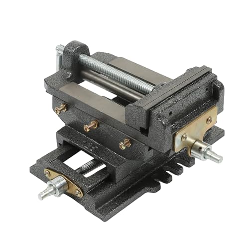 TINVHY 5in Drill Press X-Y Compound Heavy Duty Vise Double Way Cross Slide Vise Clamp Machine - Thumbnail 2