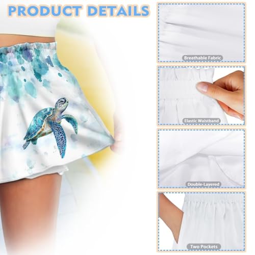 Tongluoye Shorts para meninas de 1 a 16 anos, roupas infantis de cintura alta atléticas com bolsos,