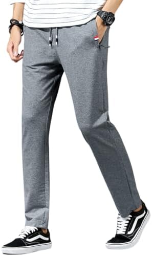 （23:00時点） [Inkpoo] ズボン メンズ ジョガーパンツ ロングパンツ スーパーストレッチ パンツ 大きいサイズ メンズ リラックスパンツ シンプル オシャレ アウトドア 調整紐 ウエストゴム 人気 無地 秋服 冬服 春服 Dark Gray XL