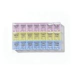 Large Weekly Pill Organizer 3 Times A Day, Moisture-Proof 7 Day Pill Box, Travel Pill Cases Portable for Pills Vitamin Fish Oil Supplements,Medicine Cases