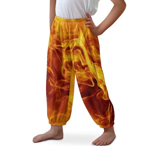 Image of Unisex Little Kids Yoga Trousers Bohemian Beach Pants Baggy Harem Activewear for Boys and Girls Age 3-10
