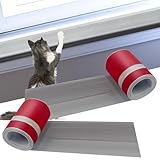HFYZZ 2 Rolls Window Sill Protector from Dog Cat Scratching - 5.5 Inch x 6.6 Feet Cuttable Rubber Door Furniture Edge Protector from Dog and Cat Claw Scratching Chewing Slobbering on Window Sills