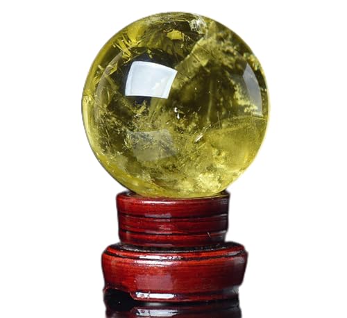 Sphère en quartz jaune citrine véritable de qualité supérieure