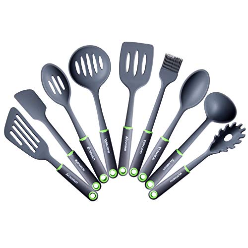 Silicone Cooking Utensils, Novosun Kitchen Utensil Set with Holder Include Steak Spatula Turner