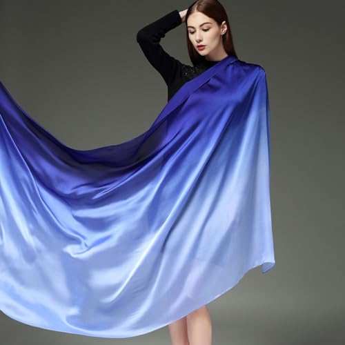 Silk Ombre Lightweight Scarf Fashion Elegant Soft Long Satin Scarves Wraps Shawl 75" x 40"3