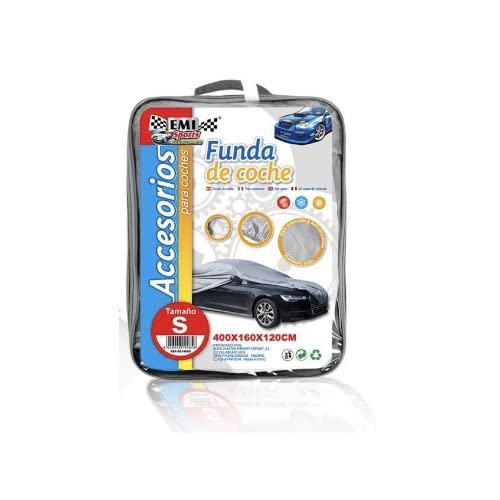 Funda para coche impermeable a Prueba de Polvo Anti-UV gris (Talla S) - imagen 6