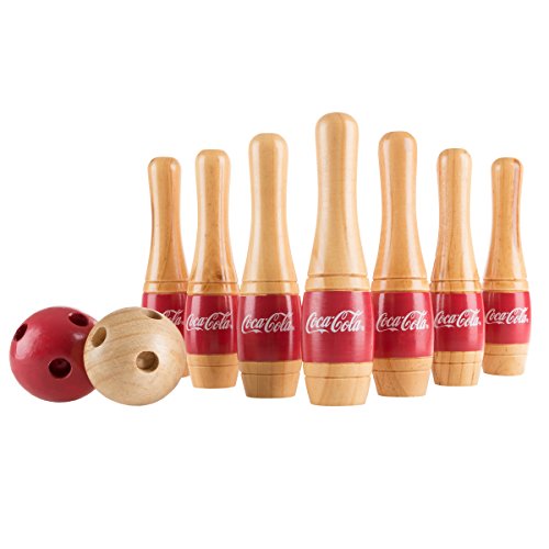 Hey!Play! Coca-Cola Lawn Bowling Game/Skittle Ball- Indoor and Outdoor Fun for Toddlers, Kids