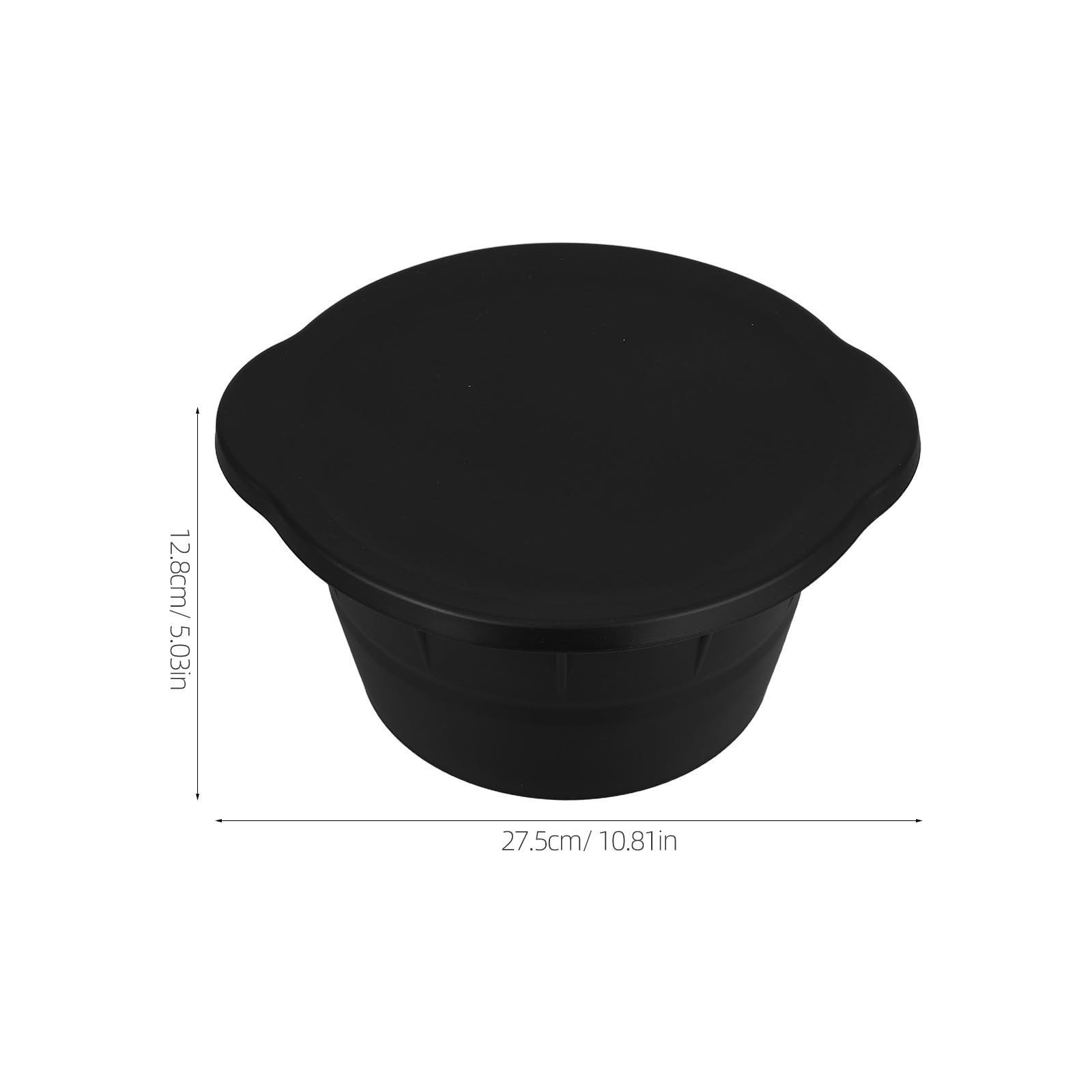 TOPBATHY Molde para Cubitos de Hielo Redondo de Silicona Negro, Plegable y Reutilizable, Capacidad 3.6l para Uso al Aire Libre y Baños de Hielo, Paquete de 2 Piezas
