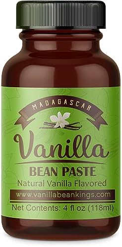 Vanilla Bean Paste for Baking and Cooking - Gourmet Madagascar Bourbon Blend made with Real Vanilla Seeds - 4 Ounces