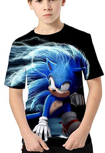 HAOSHENG Niño 3D Camiseta Impreso con Lindos Personajes de Dibujos Animados Harajuku Casual Camiseta para Niñas(130) Cover