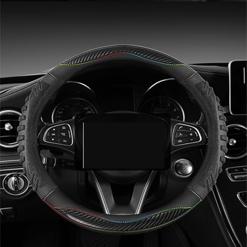 適用 スズキ ジムニー JB23W JIMNY 1998年-2018年 車用ハンドルカバー ステアリングホイールカバー ハンドルカバー ラウンドステアリングインテリアパーツサ36cm 38cm 快適 スタイリッシュ 耐久性 滑り止め 超薄型フィット 吸汗性